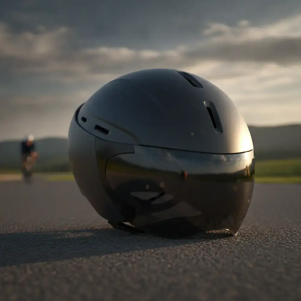 High performance aerodynamic cycling helmet